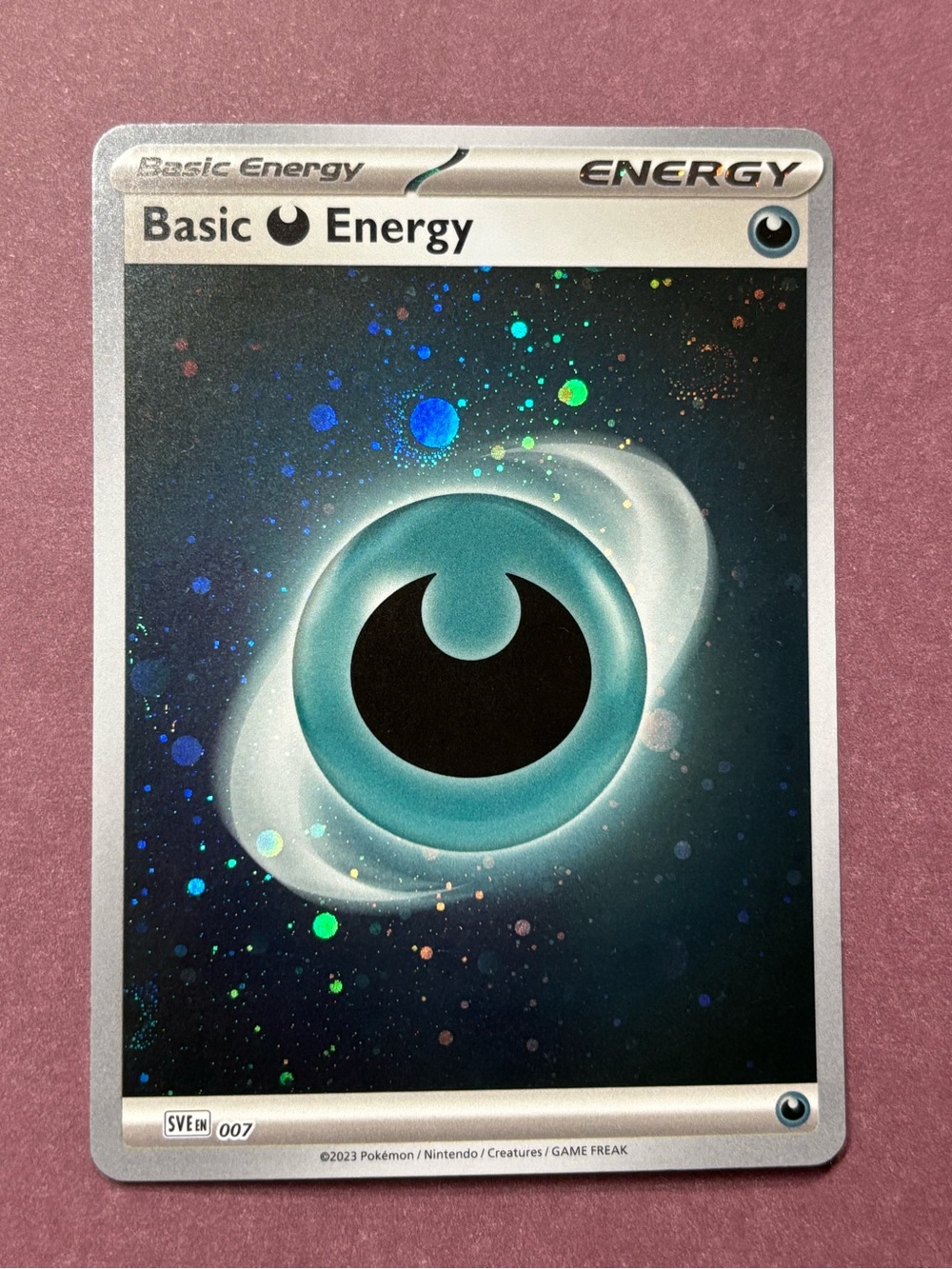 Full Holo Basic Energy Darkness Type Card